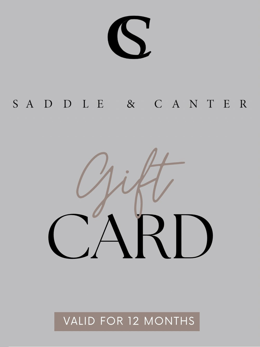 Saddle & Canter Gift Card. Online Gift Cards for Horse Rider Gifts