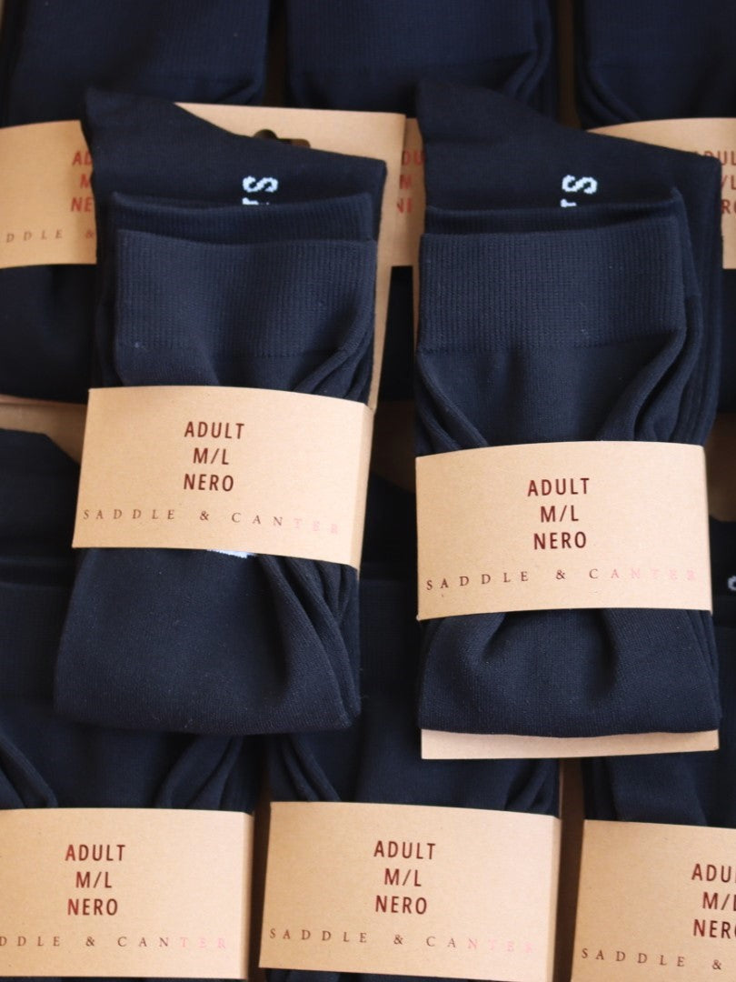 Saddle &amp; Canter Riding Socks - Nero